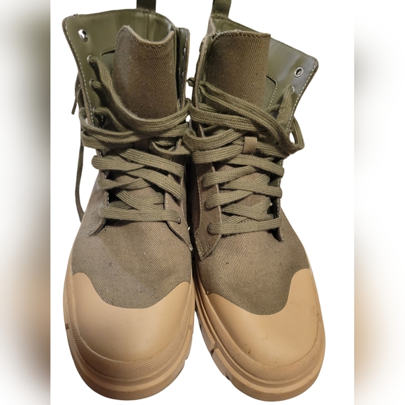 Army green women boots - Picture 3 of 5